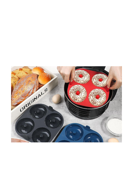 Formă de Patiserie pentru Cupcakes/Muffins din Silicon 4 Locuri Black 1buc