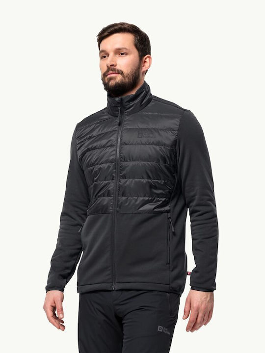 Jack Wolfskin 3 In1 3 în 1 Geacă pentru bărbați Impermeabil și rezistent la vânt Black