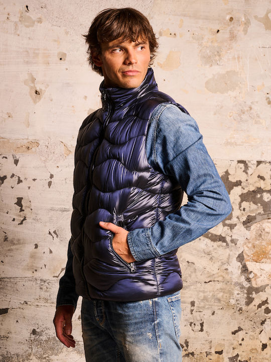 Staff Men's Sleeveless Puffer Jacket BLUE NAVY 66-104.050.Ν0045