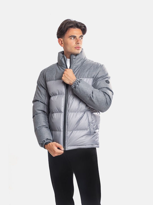 Paco & Co Herren Winter Jacke Puffer Grey