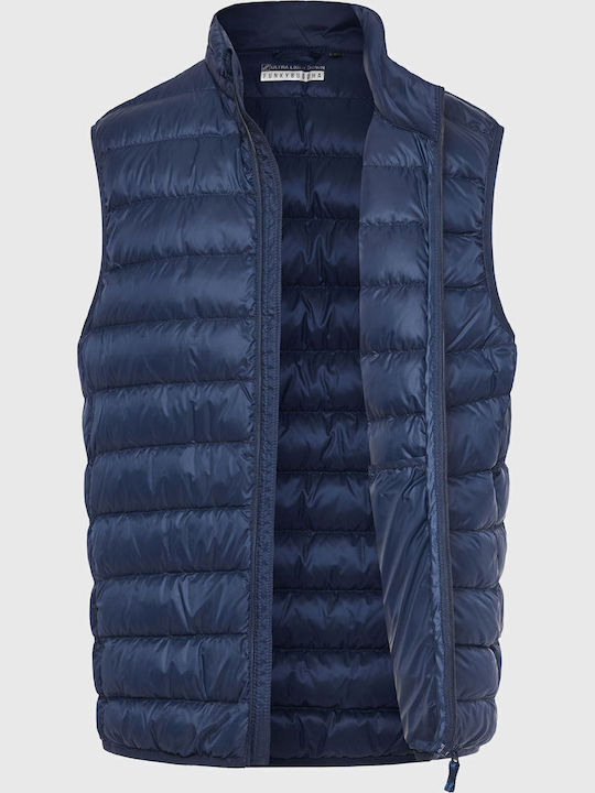 Sleeveless Winter Jacket Puffer Navy Blue