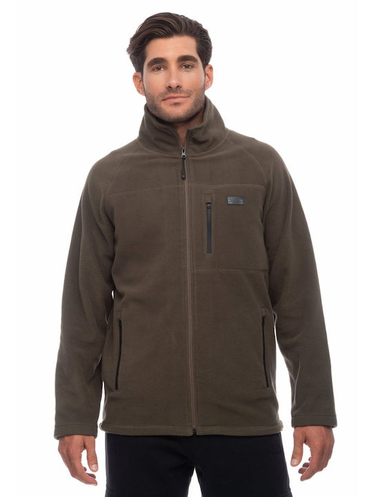Ανδρική Ζακέτα Fleece Khaki