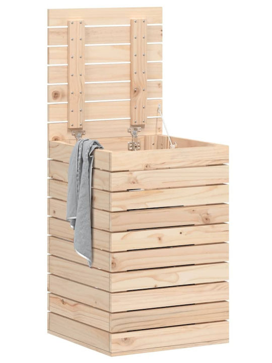 vidaXL Coș de Rufe Din Lemn Cu Capac 44x44x66cm Roz