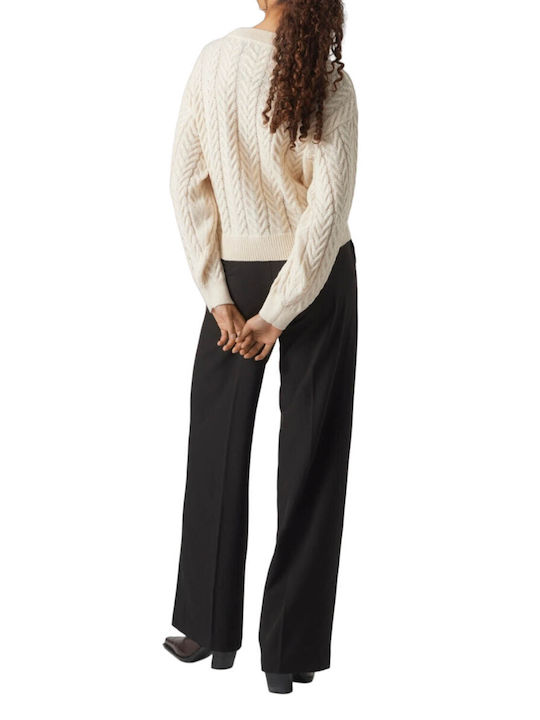 Vero Moda Women's Long Sleeve Sweater Cotton Beige
