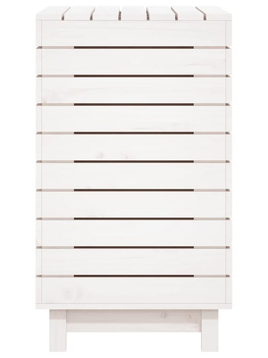 vidaXL Wooden Laundry Basket with Lid 88.5x44x76cm White