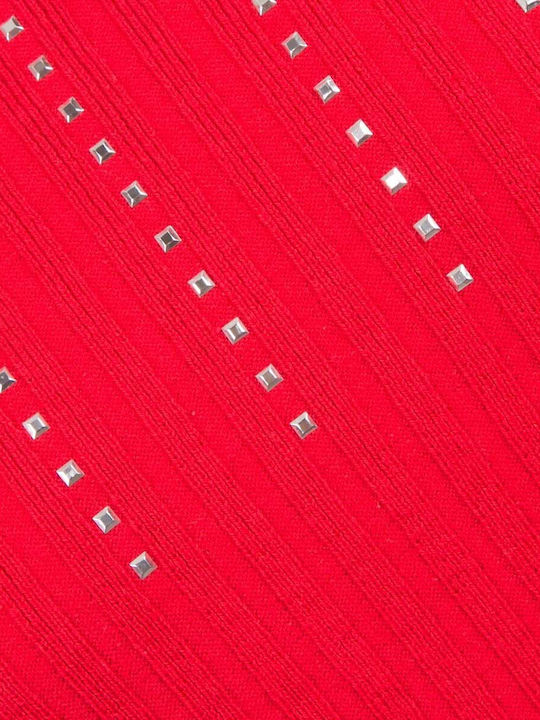 Women's Long Sleeve Sweater Cotton Red