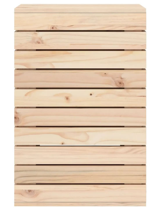 vidaXL Coș de Rufe Din Lemn Cu Capac 44x44x66cm Roz