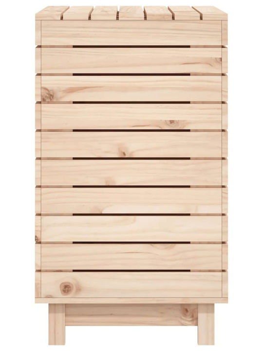 vidaXL Καλάθι Απλύτων Ξύλινο με Καπάκι 88.5x44x76cm Ροζ