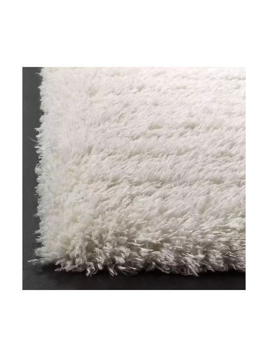 Rug Rectangular Shaggy Cream