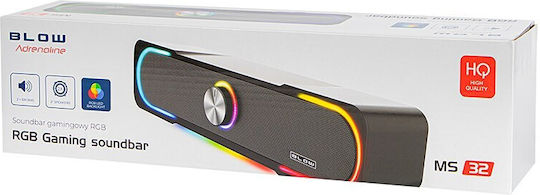 Blow MS-32 2.0 Speakers with RGB 6W Black