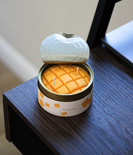 Candlehand Aromatic Candle in Metal Box with Mango Perfume 300g