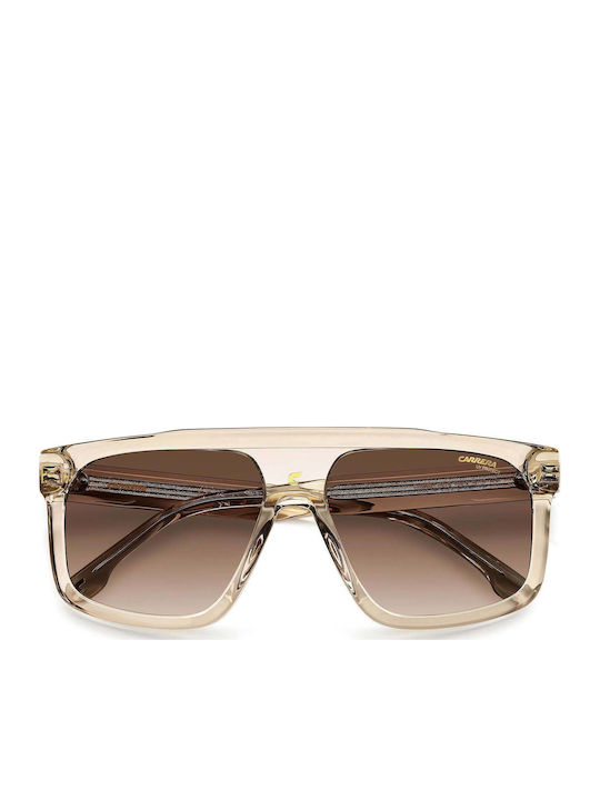 Carrera Ochelari De Soare Pentru Bărbați Cu Ramă Bej Din Plastic Și Lentile Gri Degrade 1061/S 10AHA