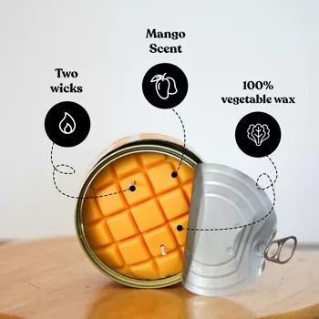 Candlehand Aromatic Candle in Metal Box with Mango Perfume 300g