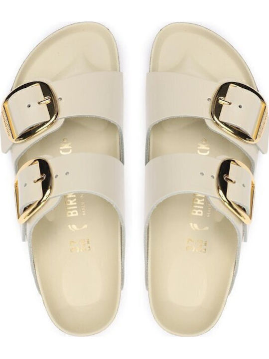 Arizona Leather Women's Flat Sandals in Beige Color Narrow Fit
