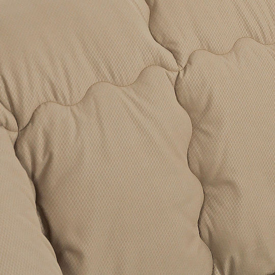 Adam Home Πάπλωμα Μονό με Γέμιση Hollowfiber 160x220εκ. 600 Beige 350Gsm