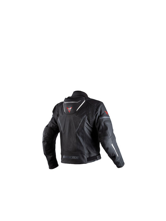 Nordcode Striker Men's Motorcycle Jacket Leather 4 Seasons Black/Red