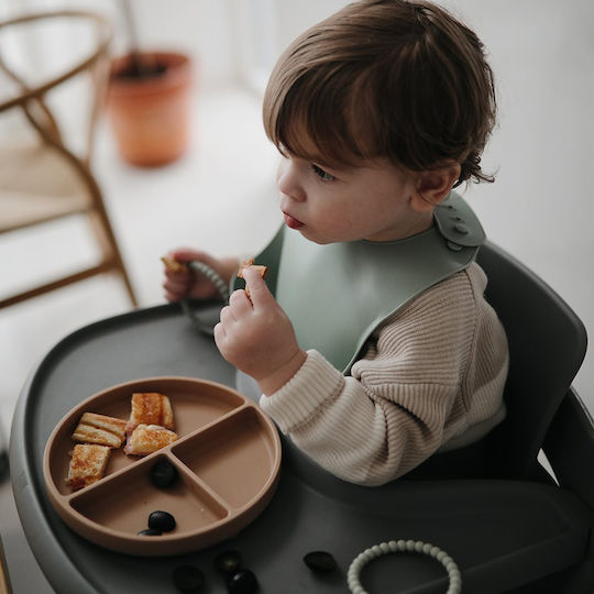 Mushie Baby Food Plate Suction made of Silicone Beige