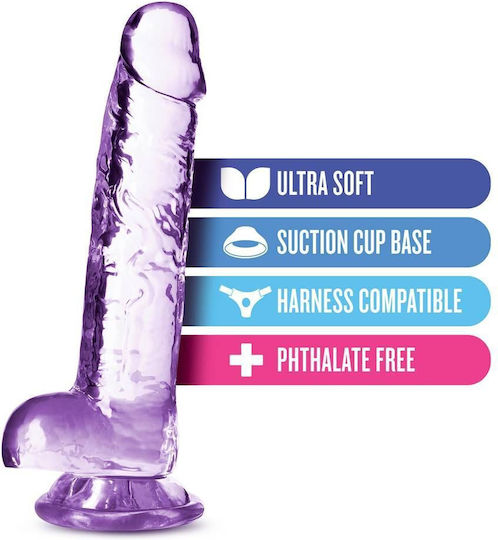 Blush Realistisches Dildo mit Hoden und Saugnapf Transparent 18cm
