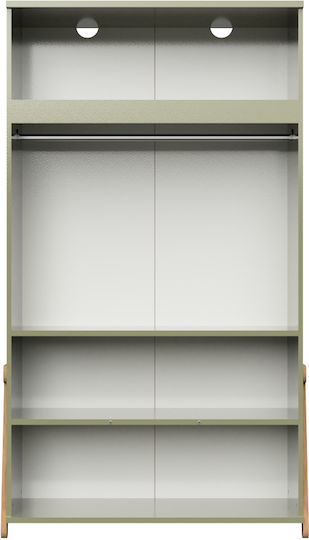 Δίφυλλη Ντουλάπα Χακί 106x54x180cm