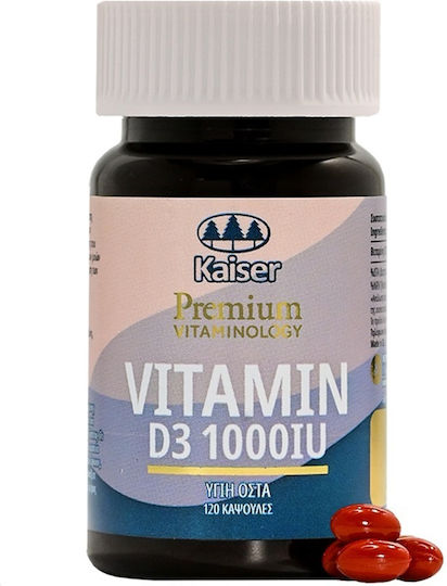 Kaiser 1889 Premium Vitaminology Βιταμίνη για Ενίσχυση του Ανοσοποιητικού & την Υγεία των Οστών 1000iu 120 κάψουλες