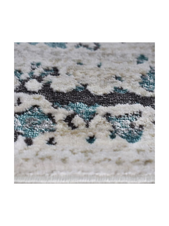 To megalo pazari Rug Rectangular Ecru, Turquoise