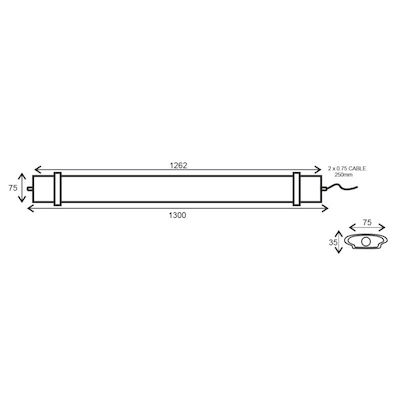 Aca Outdoor Lighting Batten 60W