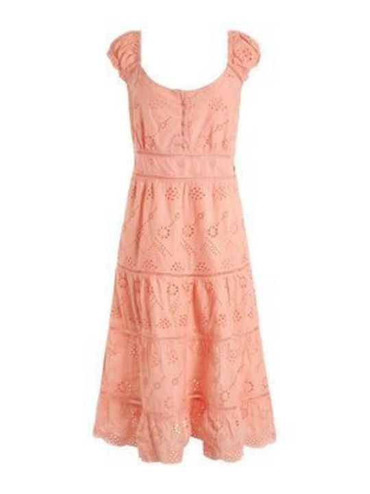 Guess Mini Rochie cu Volane Pink