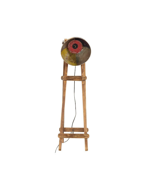 vidaXL Vintage Floor Lamp H120xW25cm. with Socket for Bulb E27 Multicolour