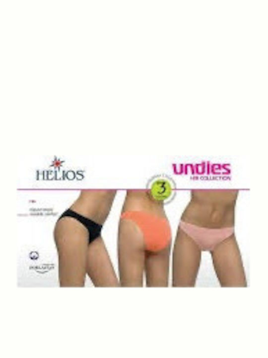 Rio Βαμβακερά Femei Slip 3Pack Bordeaux/Rose Open/Fuchsia