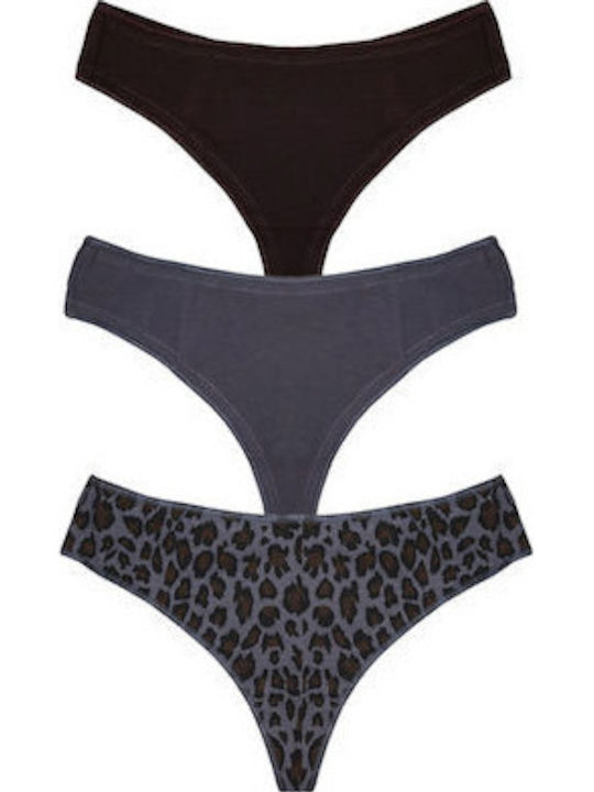 Βαμβακερά Women's Brazil 3Pack Aubergine/Brown/Graphite
