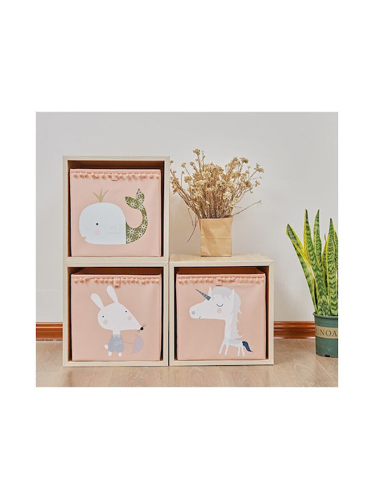 ecarla Children's Storage Box Boho Pink Mouse Pink 1pcs
