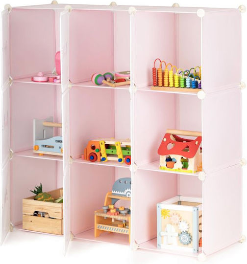 Modernhome Spielzeug Aufbewahrungssystem Modular Rosa 110x37x110cm 1Stück