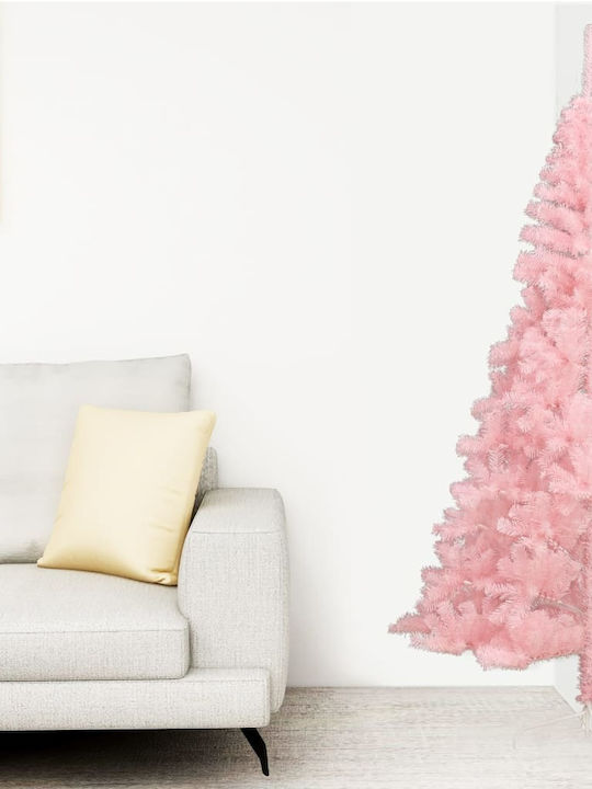 Christmas Wall Pink Tree with Metallic Base H210cm