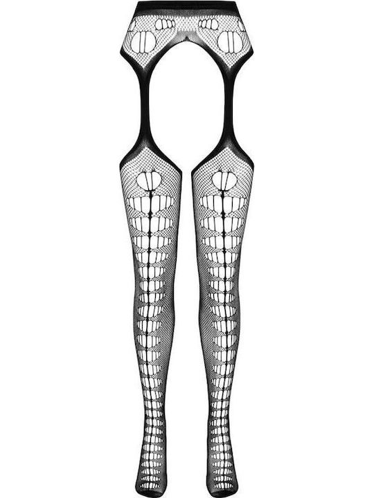 Passion Eco Collection Bodystocking Eco S008 Black Sexy Κάλτσες Μαύρες