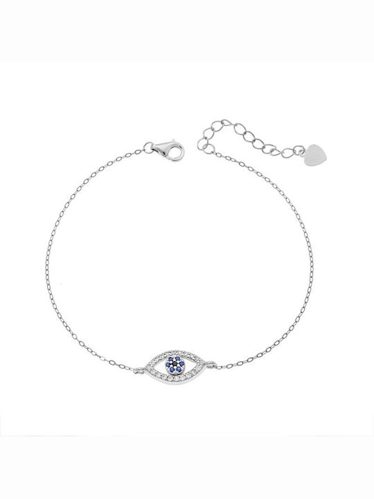 Senza Damen Armband mit Design Auge aus Silber mit Zirkon