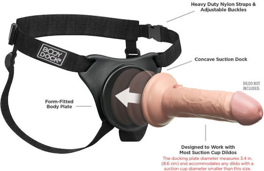 Pipedream Body Dock Harness σε Μαύρο Χρώμα