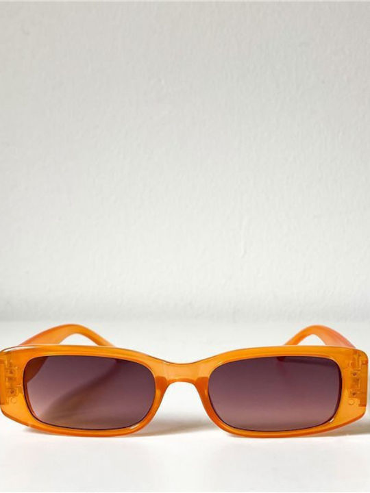 Looks Style Eyewear Sunglasses with Orange Plastic Frame and Orange Lens 74CAT-00934