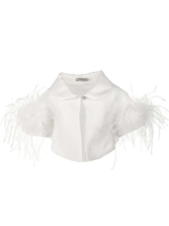 Designer's Cat Kids Bolero Cotton white