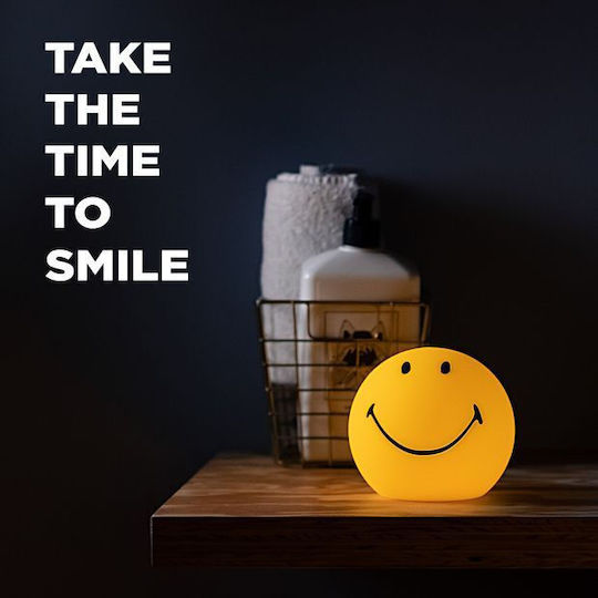 Mr Maria Παιδικό Διακοσμητικό Φωτιστικό Smiley Κίτρινο 12x12cm