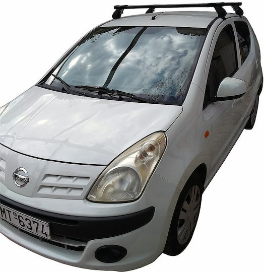Hermes für Nissan Pixo (mit Dachträgerfüßen) Schwarze