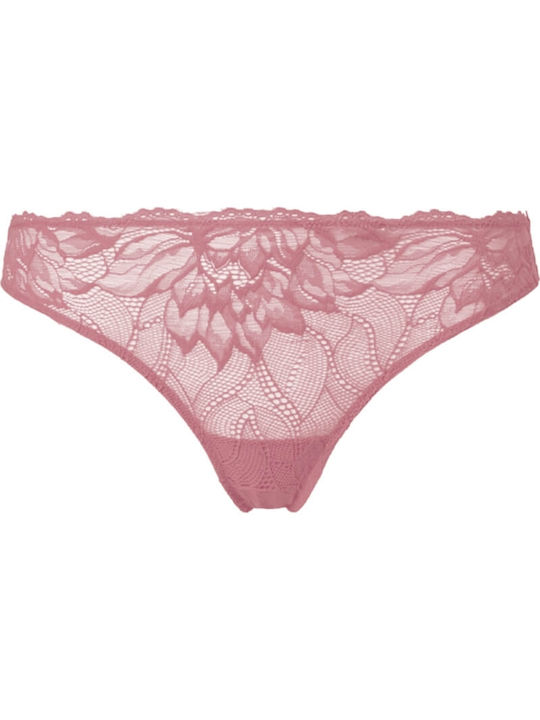 Calvin Klein Cotton Women's String with Lace old pink