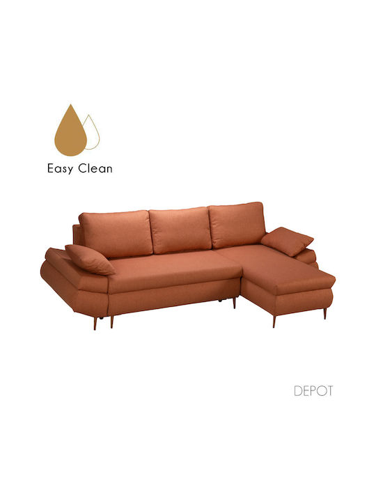 Jacob Ecke Sofa Bett mit Rechte Ecke Orange 264x154x84,7cm