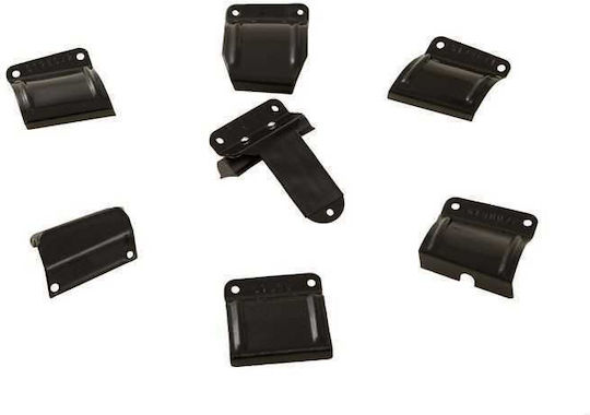 Hermes Μπάρες Οροφής Αλουμινίου 110εκ. για Ford Escort 3D (Σετ με πόδια) Μαύρες