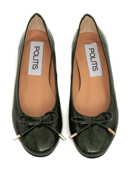 Anatomic Patent Leather Ballerinas Green