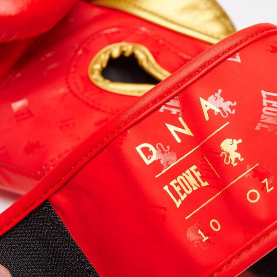Leone 1947 Boxhandschuhe Leder für Kampf Rot