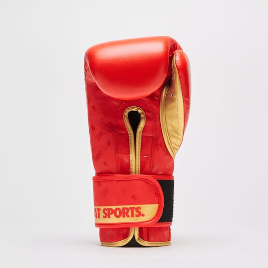 Leone 1947 Boxhandschuhe Leder für Kampf Rot