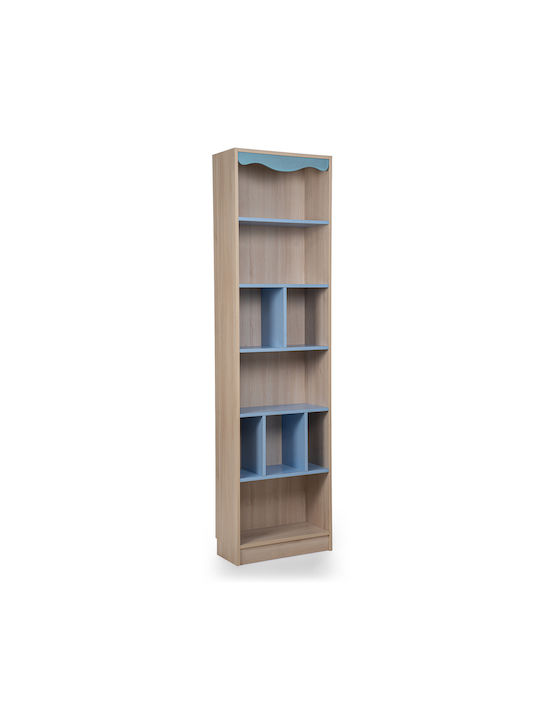 Kids Wooden Bookcase Beige 60x28x230cm