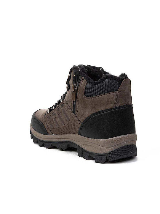 Le Petit Men's Boots with Zipper Brown