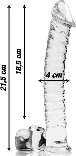 Ibiza Γυάλινο Dildo Διάφανο 21.5cm
