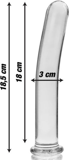 Ibiza Γυάλινο Dildo Διάφανο 18.5cm